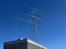 The University of Scranton skyline now includes a 40-foot tower atop the Loyola Science Center, with a DX Engineering Skyhawk Tri-Band Yagi.